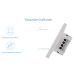 WS-EU-01 EWeLink 앱 & 터치 제어 2A 1구 강화유리 패널 스마트 벽 스위치, AC 90V-250V, EU 플러그, 1구