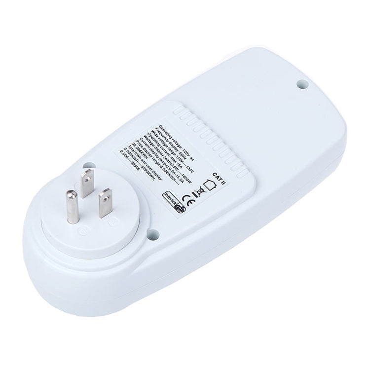AC 120V 60Hz 최대 15A LCD 디스플레이 전력 미터 에너지 와트 암페어 볼트 전기 사용량 모니터 분석기, US 플러그, AC 120V US 플러그