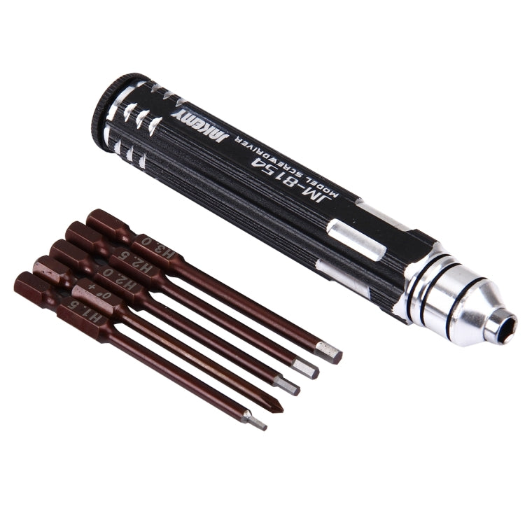JAKEMY JM-8154 6 in 1 모델 드라이버 세트 65mm S-2 정밀 비트(십자 3.0, 육각 H1.5 & H2.0 & H2.5 & H3.0), JM-8154