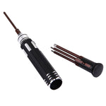 JAKEMY JM-8154 6 in 1 모델 드라이버 세트 65mm S-2 정밀 비트(십자 3.0, 육각 H1.5 & H2.0 & H2.5 & H3.0), JM-8154