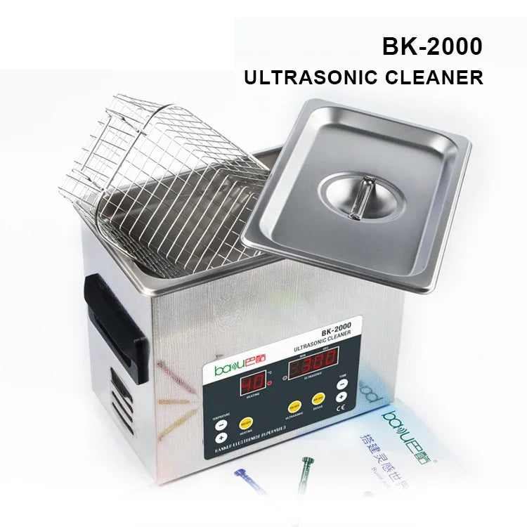 BAKU BK-2000 120W 3.36L LCD 디스플레이 가열 초음파 세척기 바스켓 포함, AC 220V, EU 플러그, BK-2000 120W 3.36L 220V