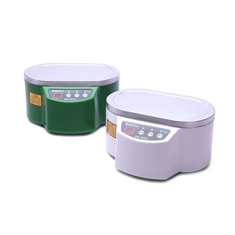 BAKU BK-9050 30W / 50W 조절 가능 0.6L LCD 디스플레이 초음파 세척기, AC 110V, BK-9050 30W / 50W 0.6L 110V 그린, BK-9050 30W / 50W 0.6L 110V 화이트