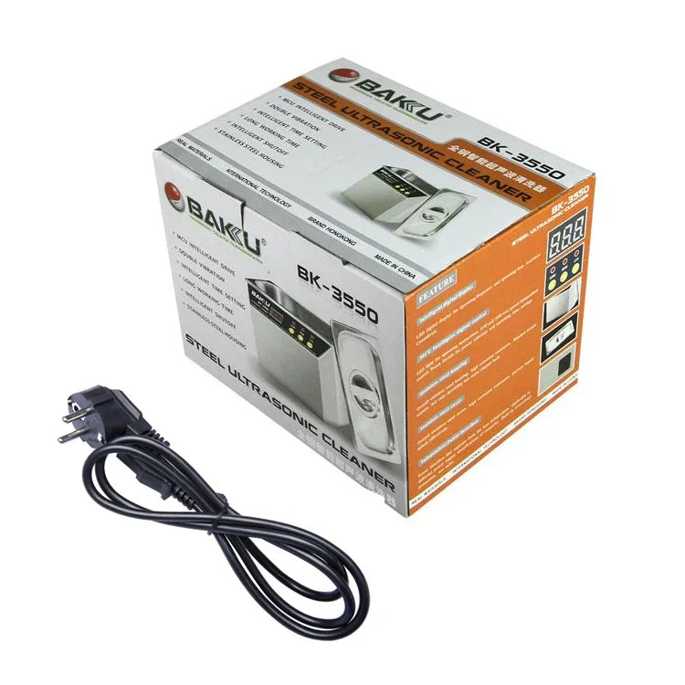 BAKU BK-3550 35W / 50W 조절 가능 0.8L LCD 디스플레이 초음파 세척기, AC 220V, EU 플러그, BK-3550 35W / 50W 0.8L 220V