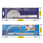 0-180도 스테인리스 스틸 각도기 각도 측정기 0-150mm 암 측정자 도구, 0-150mm 자