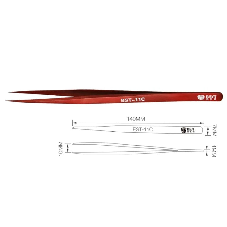 BEST BST-11C 초미세 팁 컬러 눈썹 핀셋, BST-11C