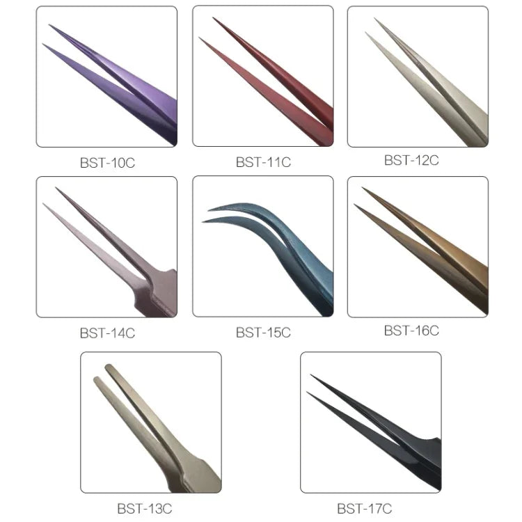 BEST BST-11C 초미세 팁 컬러 눈썹 핀셋, BST-11C