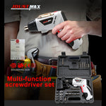 4.8V Multi-functional Household Electric Screwdriver Electric Drill Electric Screwdriver Set US Plug, US Plug