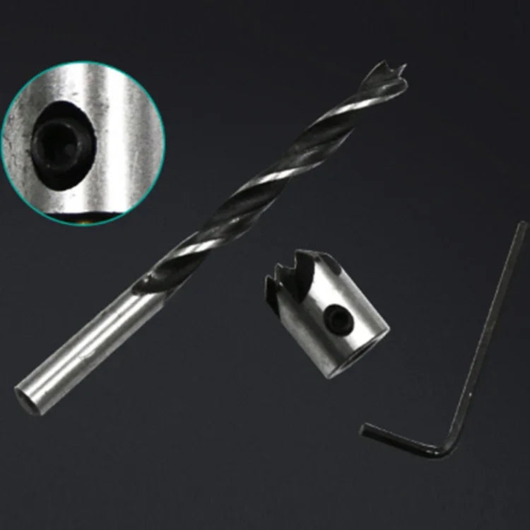 4 in 1 목공 카운터싱크 챔퍼 삼각 고속강 드릴 비트 세트, 3-6mm, 4개 세트