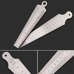 웨지 게이지 간격 15-30mm 스테인리스 스틸 자 검사 테이퍼 게이지 미터법 임페리얼 측정 도구, 15-30mm 미터법 임페리얼