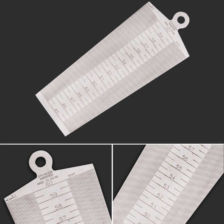 웨지 게이지 간격 45-60mm 스테인리스 스틸 자 검사 테이퍼 게이지 미터법 임페리얼 측정 도구, 45-60mm 미터법 임페리얼