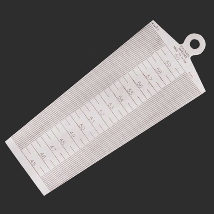 웨지 게이지 간격 45-60mm 스테인리스 스틸 자 검사 테이퍼 게이지 미터법 측정 도구, 45-60mm 미터법