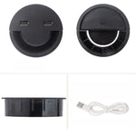 60mm 데스크탑 아울렛 USB 케이블 와이어 홀 커버 원형 와인더 홀더, 60mm