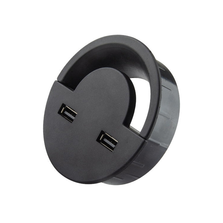 80mm 데스크탑 아울렛 USB 케이블 와이어 홀 커버 원형 와인더 홀더, 80mm