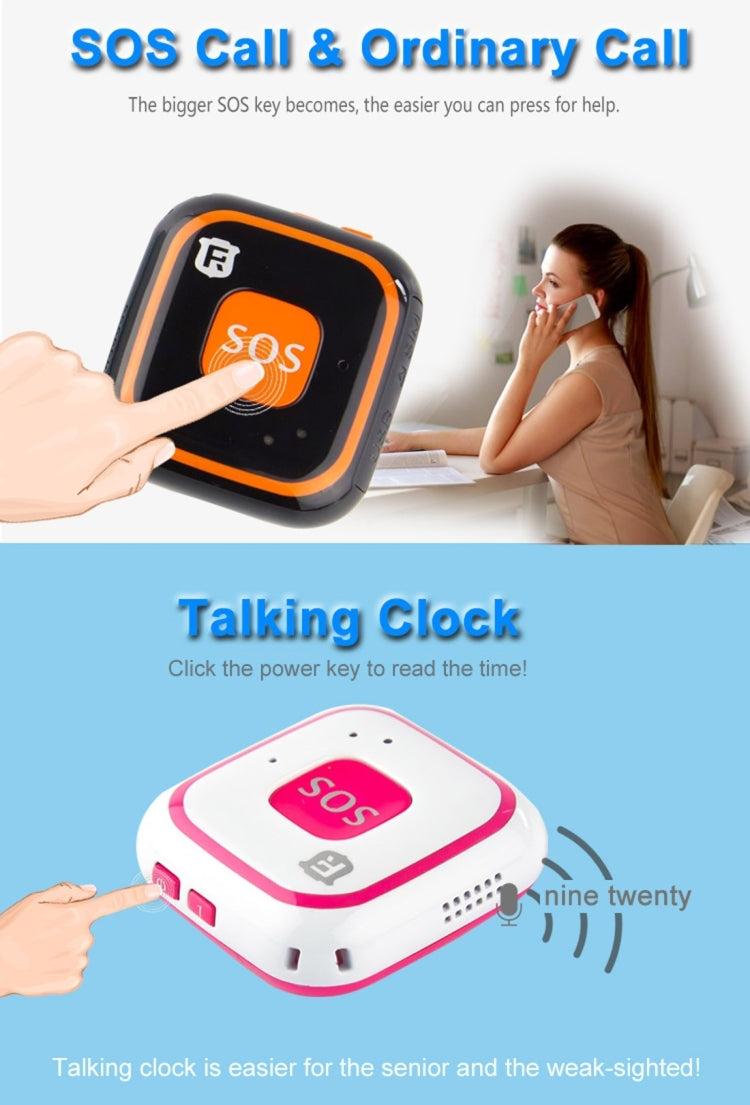 REACHFAR V28 목걸이 스타일 GSM 미니 LBS WiFi AGPS 추적기 SOS 통신기, RF-V28