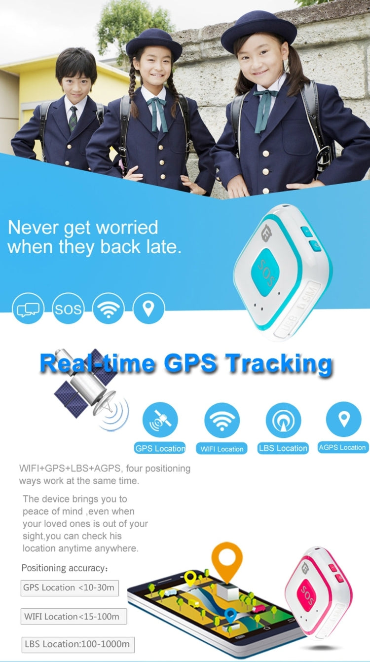 REACHFAR V28 목걸이 스타일 GSM 미니 LBS WiFi AGPS 추적기 SOS 통신기, RF-V28