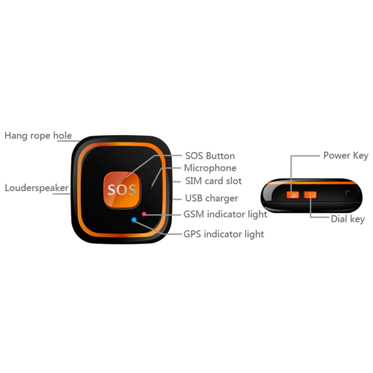 V28 목걸이 스타일 GSM 미니 LBS WiFi AGPS 추적기 SOS 통신기, V28