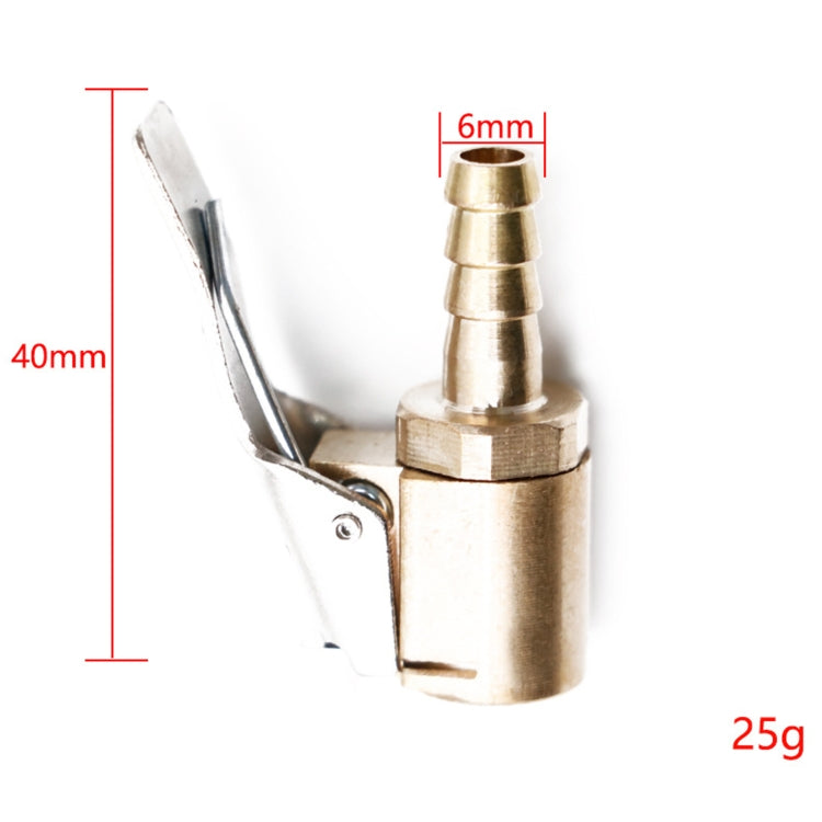 6mm Car Tyre Wheel Tire Air Chuck Inflator Pump Valve Clip Clamp Connector, 6mm