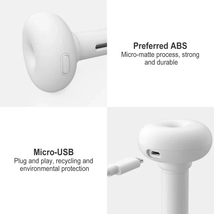오리지널 샤오미 JISULIFE 휴대용 데스크탑 USB 미니 무소음 도넛 가습기, 업그레이드 버전, USB 도넛 가습기