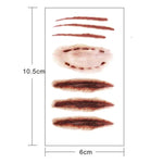 10pcs S-250 Halloween Terror Realistic Scratches Wound Injury Scar Temporary Tattoo Sticker, S-250/10pcs