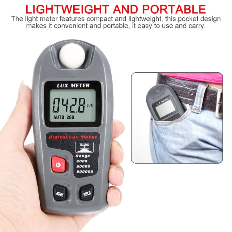 MT-30 LCD 휴대용 디지털 조도계 공장 / 학교 / 가정용 다양한 장소, 측정 범위: 0.1-200,000 럭스, MT-30