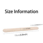 100개 15cm 나무 주걱 왁스 도구 아이스크림 바 스틱, 왁스 도구