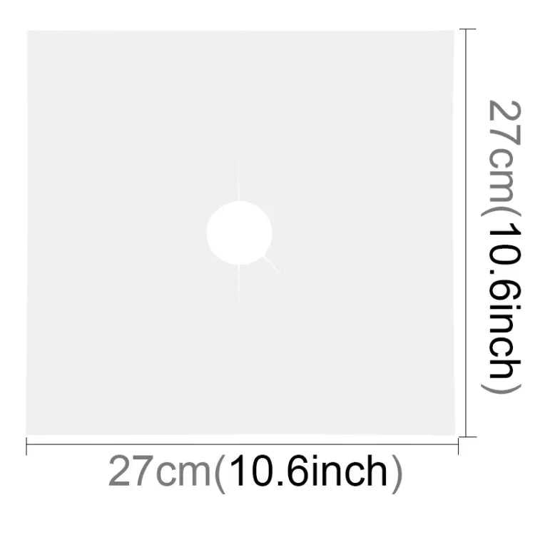 가스레인지 표면 초박형 섬유 소재 스토브탑 보호 청소 패드, 크기: 27*27cm, 0.08mm (실버), 0.08mm