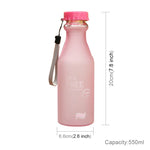 550ml 서리 낀 누수 방지 플라스틱 휴대용 소다 병 밀폐 간편 학생용 음료 병, 550ml
