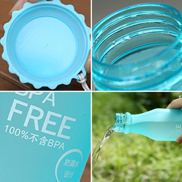 550ml 서리 낀 누수 방지 플라스틱 휴대용 소다 병 밀폐 간편 학생용 음료 병, 550ml