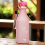 550ml 서리 낀 누수 방지 플라스틱 휴대용 소다 병 밀폐 간편 학생용 음료 병, 550ml