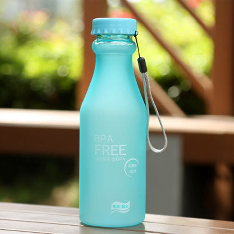 550ml 서리 낀 누수 방지 플라스틱 휴대용 소다 병 밀폐 간편 학생용 음료 병, 550ml