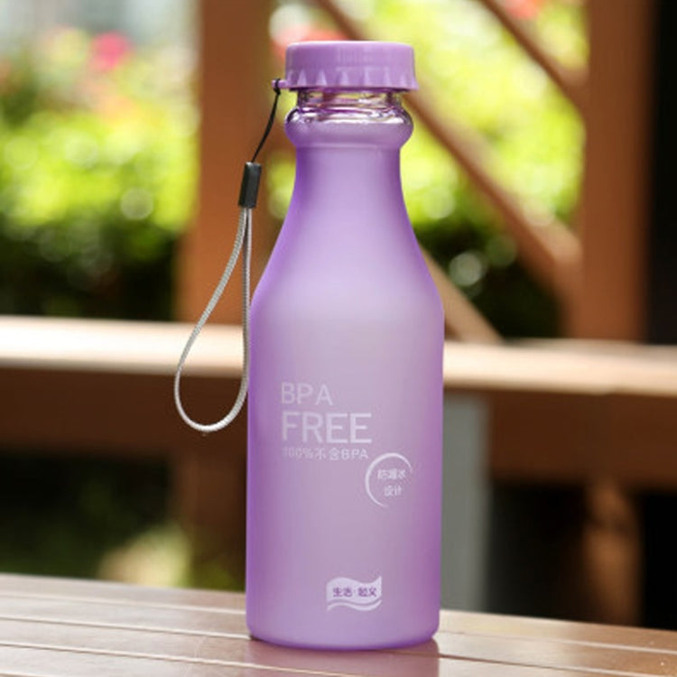 550ml 서리 낀 누수 방지 플라스틱 휴대용 소다 병 밀폐 간편 학생용 음료 병, 550ml