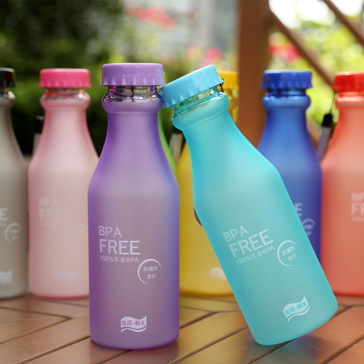 550ml 서리 낀 누수 방지 플라스틱 휴대용 소다 병 밀폐 간편 학생용 음료 병, 550ml
