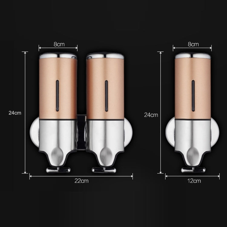 이중 호텔 샤워 수동 디스펜서 벽걸이 세제 샴푸 비누 병, 용량: 1000ml, 1000ml/실버, 1000ml/블랙, 1000ml/골드, 1000ml/투명, 1000ml/화이트, 1000ml/다크 레드