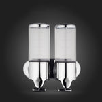 이중 호텔 샤워 수동 디스펜서 벽걸이 세제 샴푸 비누 병, 용량: 1000ml, 1000ml/실버, 1000ml/블랙, 1000ml/골드, 1000ml/투명, 1000ml/화이트, 1000ml/다크 레드