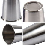 180ml Single Wall Electropolished Stainless Steel Brief Wine Cup(Silver), 180ml