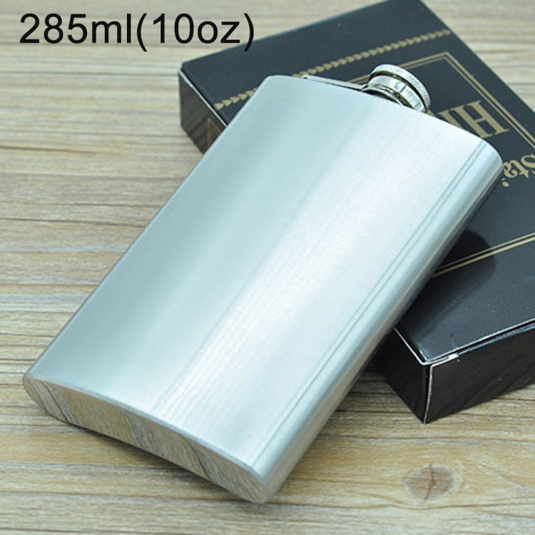 285mL (10oz) 야외 스포츠 휴대용 가정 여행용 야생 스테인리스 휴대용 힙 플라스크(소형 깔때기 없음)(실버 285mL (10oz)), 285mL (10oz)