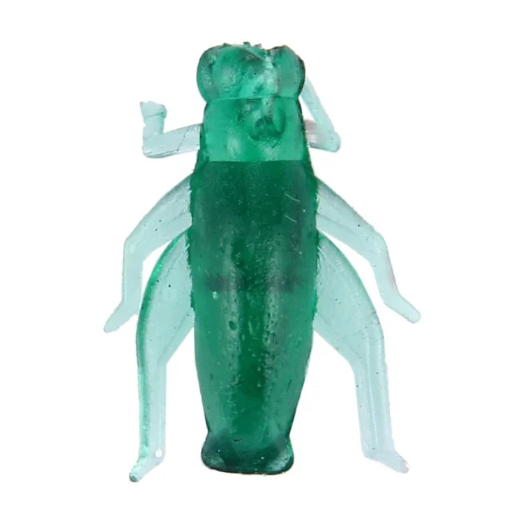 100개 귀뚜라미 모양 낚시 미끼 인공 낚시 미끼, 길이: 2cm, 귀뚜라미 모양