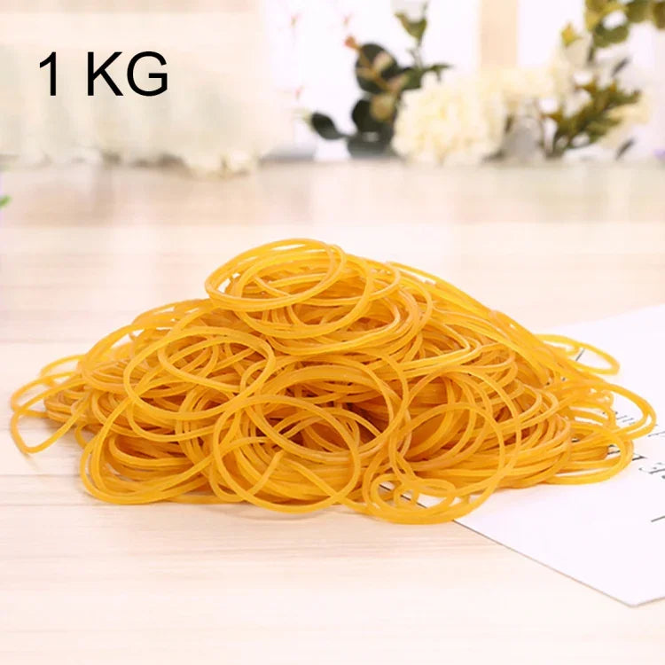 노란색 튼튼하고 신축성 있는 고무 밴드 학교 사무용 문구, 1KG/봉지, 노란색