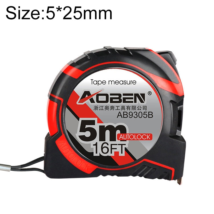 Aoben 줄자 측정 테이프 휴대용 풀 줄자 미니 줄자, 길이: 5m 너비: 25mm, 길이: 5m 너비: 25mm