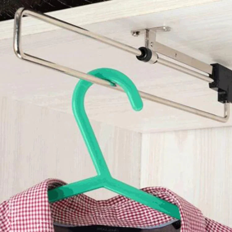 텔레스코픽 레일 풀아웃 옷장 옷걸이(35cm), 35cm