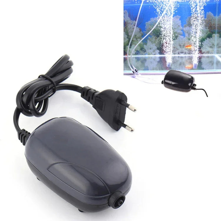 RS-290 220V 3W 단일 출구 조절 유량 무소음 수족관 공기 펌프 어항 산소 공기 펌프, 3W