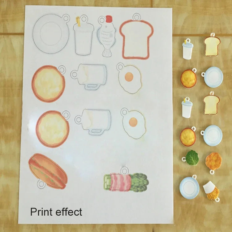 프린트 열수축 필름 DIY 에폭시 프린트 용지 고무 스탬프 재료 프린트 용지, DIY 열수축 필름 (투명)