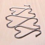 10개 3mm 다기능 S자형 스테인리스 스틸 금속 후크, 길이: 9cm, 9cm