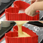 실리콘 케이크 몰드 베이킹 도구 DIY 다중 모양 케이크 몰드 주방 액세서리, 4개 DIY 케이크 몰드, 4개 DIY 케이크 몰드