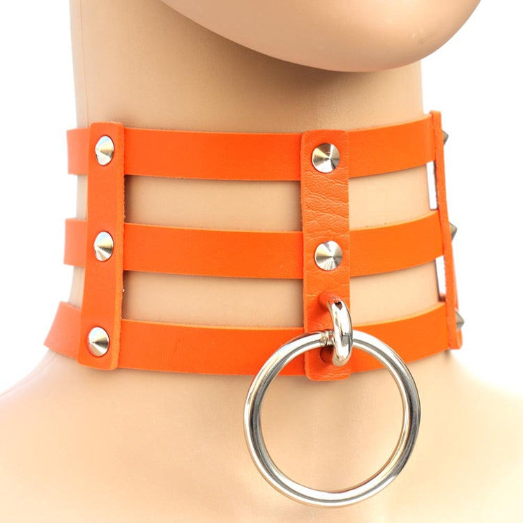 하라주쿠 패션 펑크 고딕 리벳 칼라 손 3열 케이지 가죽 칼라 목걸이, (은색), (녹색), (빨강+노랑+빨강), (흰색+진청+빨강), (베이비 블루), (금색), (베이비 블루+흰색+베이비 블루), (빨강+흰색+녹색), (진청+흰색+빨강), (빨강+흰색+빨강...