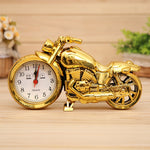 Cartoon Motorcycle Alarm Clock Bedroom Plastic Pointer Alarm Clock, Size: 23*13*6cm, Black, Gold, Gold, Red, Black, Gold