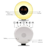 다기능 LED 터치 지능형 기상등 알람 시계 FM 라디오, USB