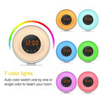 다기능 LED 터치 지능형 기상등 알람 시계 FM 라디오, USB
