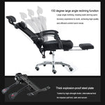 RC-10-1 컴퓨터 의자 사무용 의자 가정용 e스포츠 망사 천 리프트 회전 발판 리클라이닝 의자, 강철 발판 포함