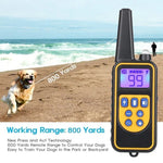 880-2 800야드 충전식 원격 제어 목걸이 개 훈련 장치 짖음 방지 장치, 880-2 블랙 블랙, 880-2 블랙+오렌지
